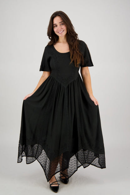 Renaissance Flutter Sleeve Dress ADL - 25327 - Advance Apparels Inc