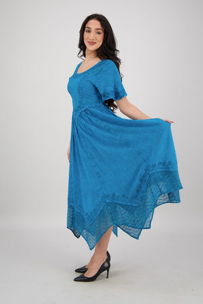 Renaissance Flutter Sleeve Dress ADL - 25327 - Advance Apparels Inc