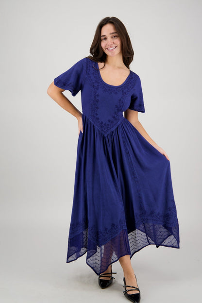 Renaissance Flutter Sleeve Dress ADL - 25327 - Advance Apparels Inc