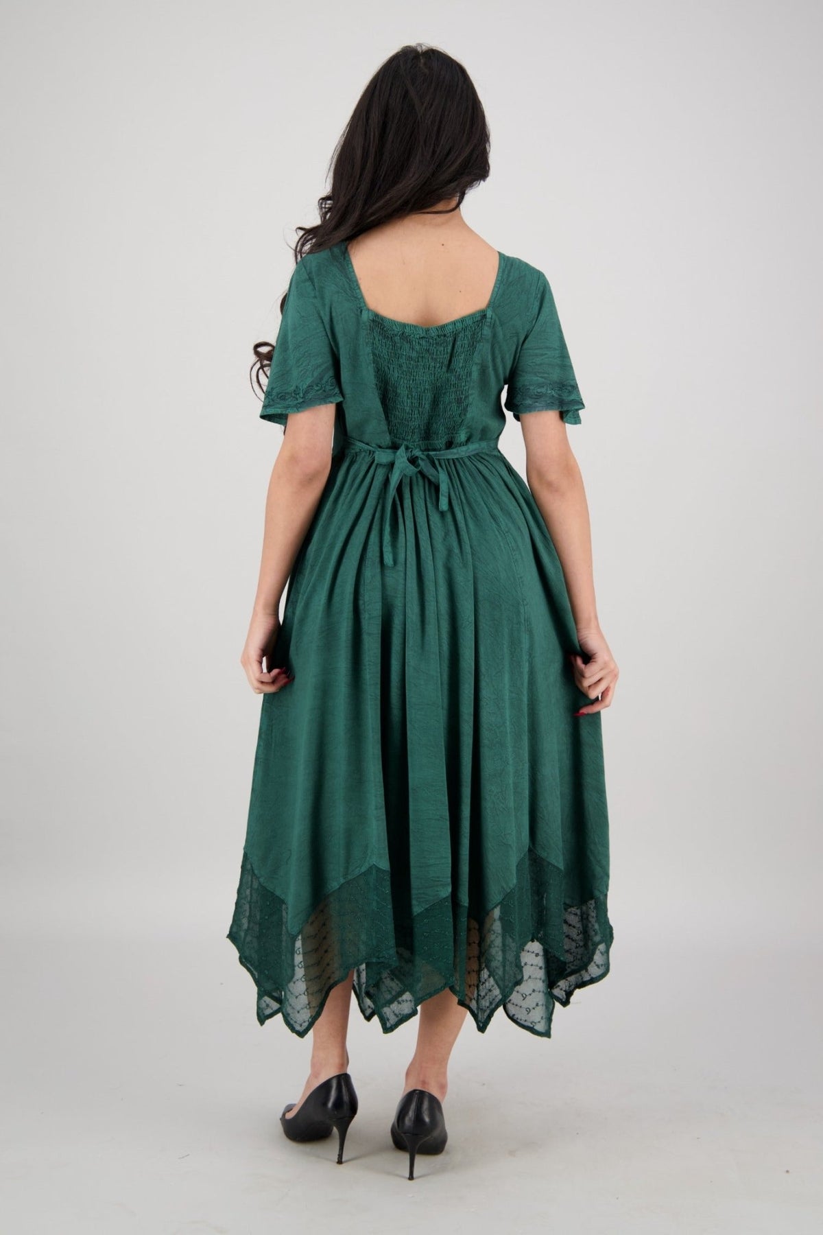 Renaissance Flutter Sleeve Dress ADL - 25327 - Advance Apparels Inc