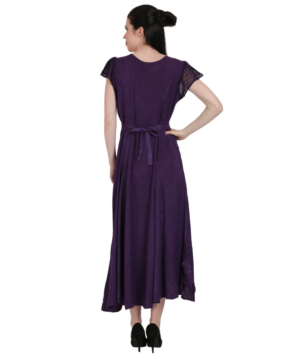 Renaissance Inspired Cap Sleeve Acid Wash Dress ADL - 20323 - Advance Apparels Inc