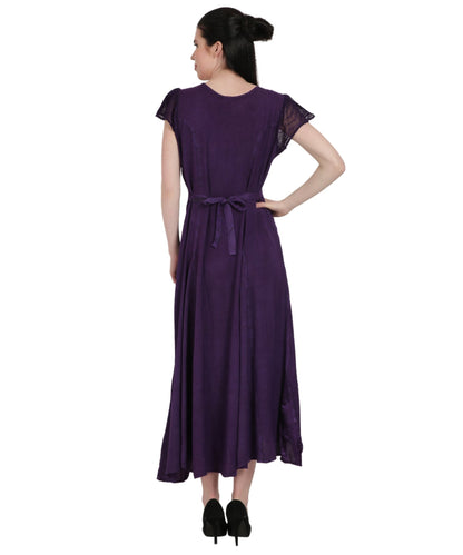 Renaissance Inspired Cap Sleeve Acid Wash Dress ADL - 20323 - Advance Apparels Inc
