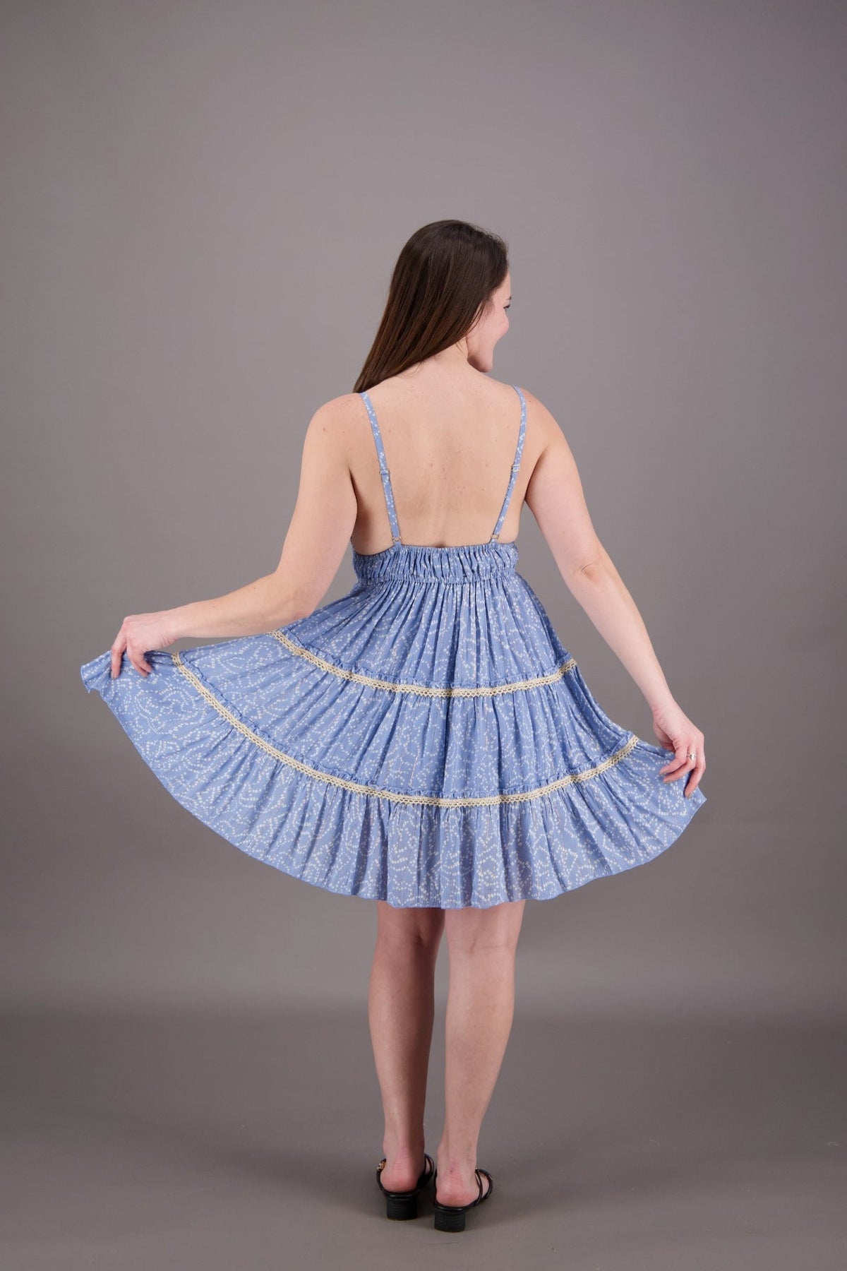 Santorini Pastel Middy Dress 24930 - Advance Apparels Inc