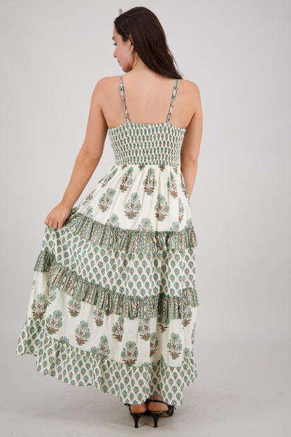 Saphira Block Print Maxi 25201 - Advance Apparels Inc