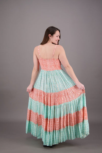 Sequined Boho Maxi Dress 24906 - Advance Apparels Inc