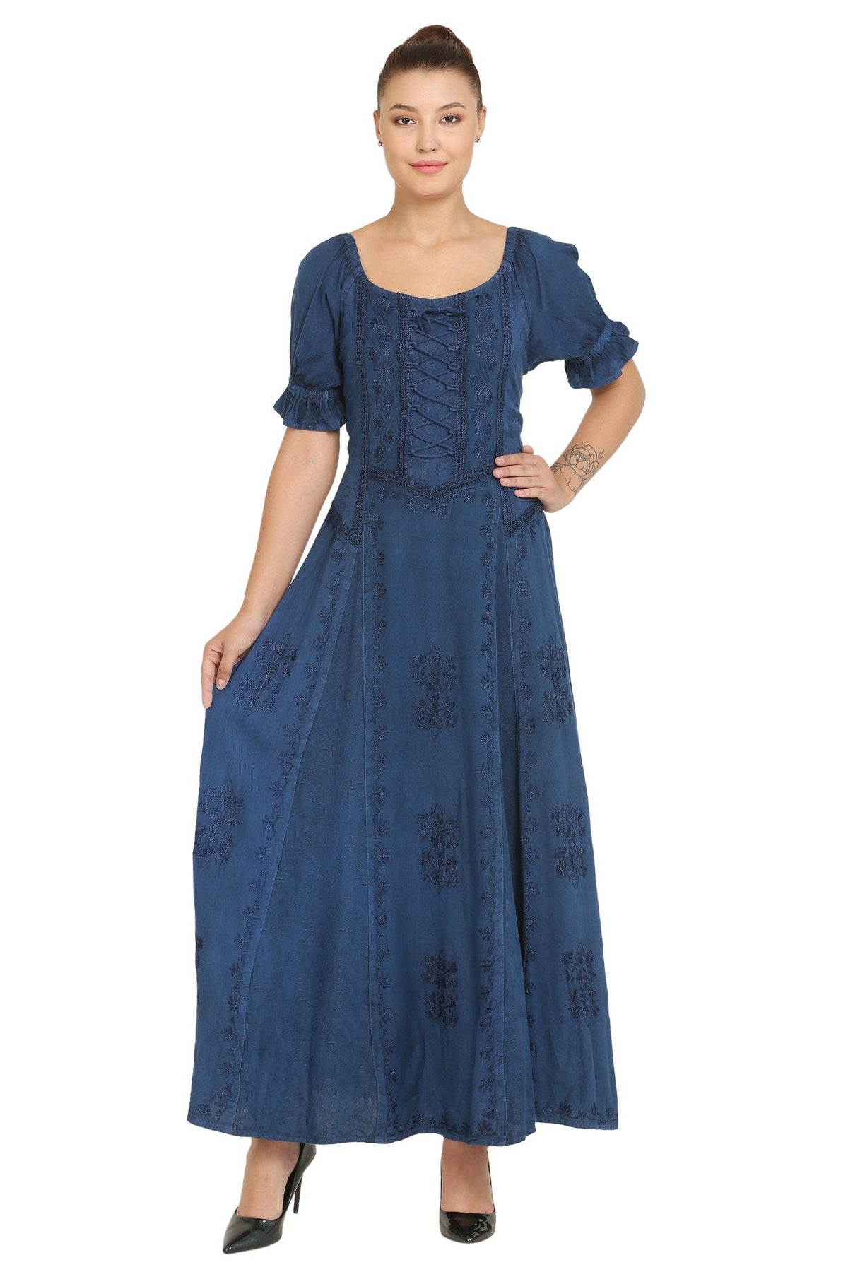 Short Sleeve Renaissance Dress 162100 - Advance Apparels Inc