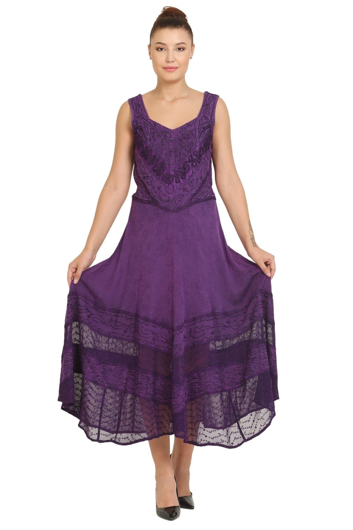 Sleeveless Renaissance Dress Adjustable Back 15225 - Advance Apparels Inc