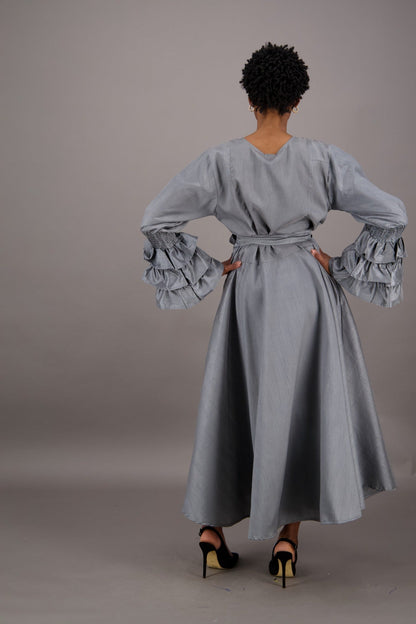 Solid Color Wrap Dress - Advance Apparels Inc