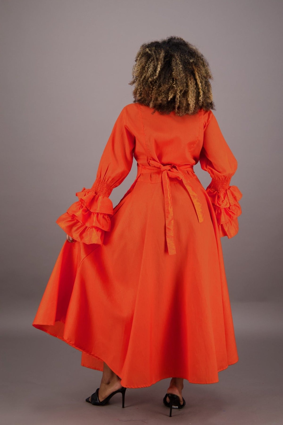 Solid Color Wrap Dress - Advance Apparels Inc