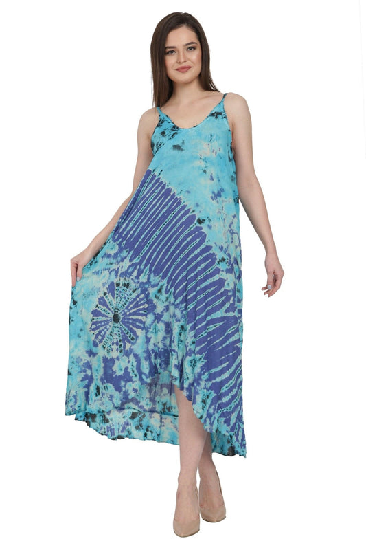 Spaghetti Strap Tie Dye Beach Dress TD - 831 - Advance Apparels Inc