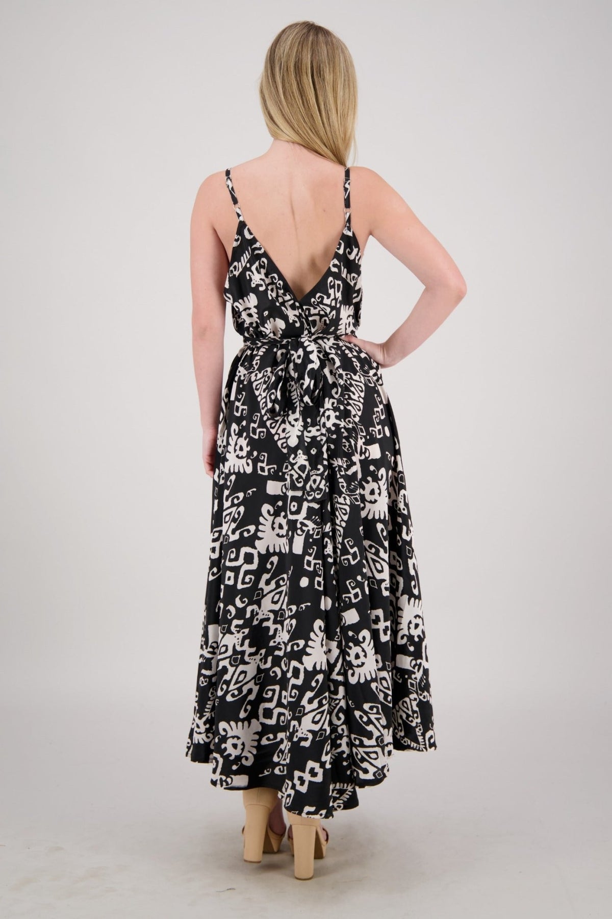 The Zaria Maxi Dress - Black Sand AB - 16109 - Advance Apparels Inc