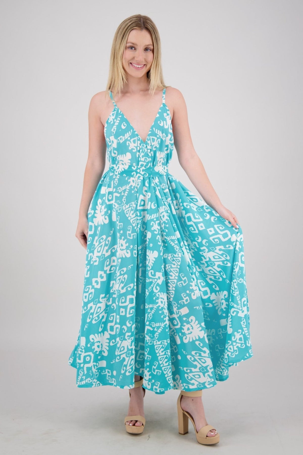 The Zaria Maxi Dress - Black Sand AB - 16109 - Advance Apparels Inc