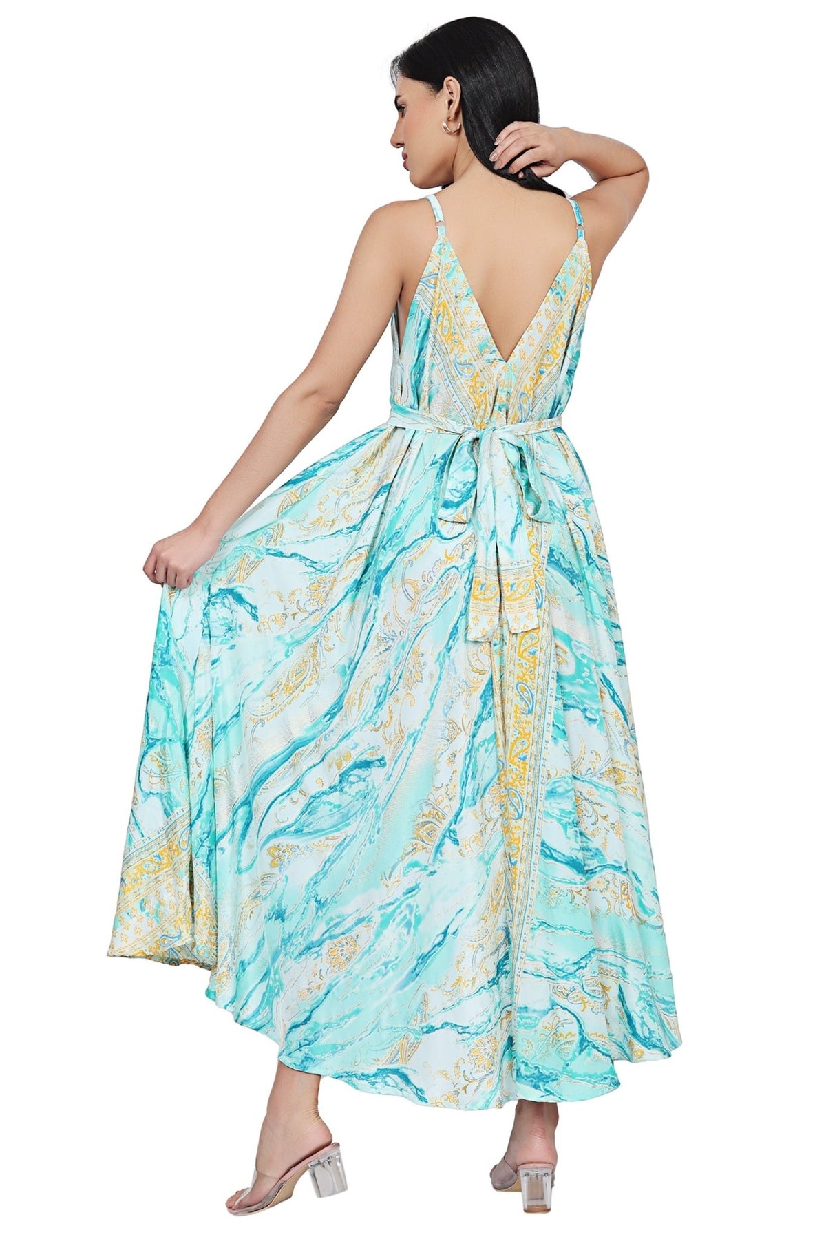 The Zaria Maxi Dress – Clouded Bloom AB - 16080 - Advance Apparels Inc