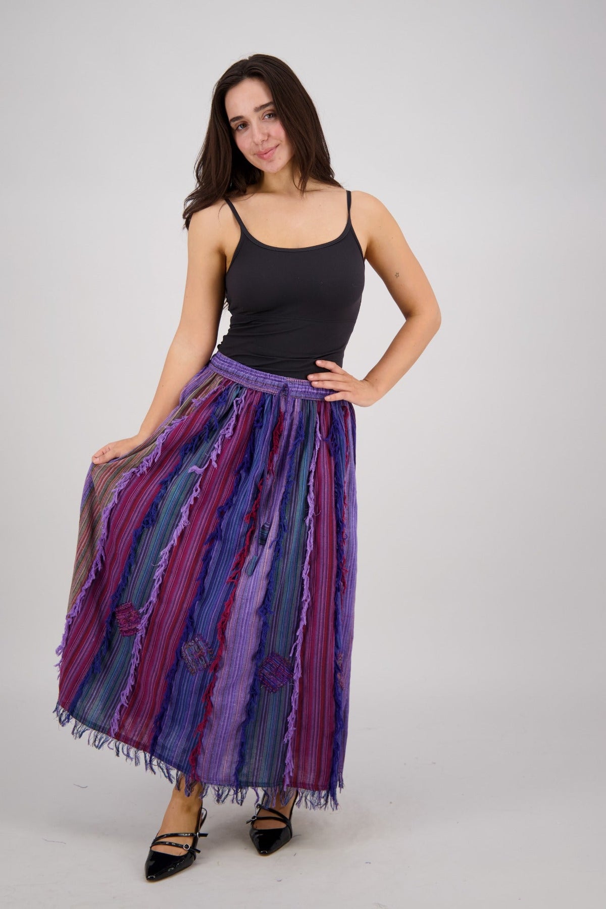 Threaded Fringe Skirt PAT-3517 - Advance Apparels Inc