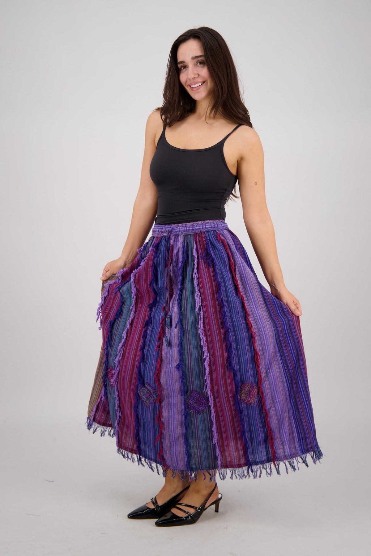 Threaded Fringe Skirt PAT-3517 - Advance Apparels Inc