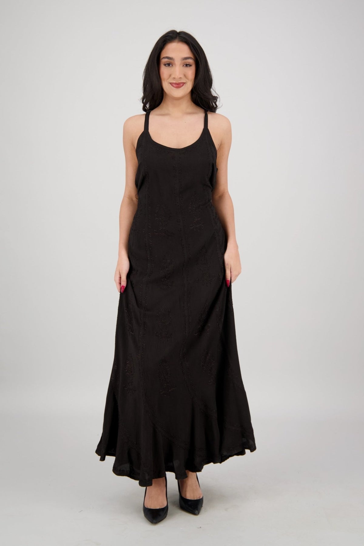 Tie - Back Acid Wash Maxi ADL - 25326 - Advance Apparels Inc