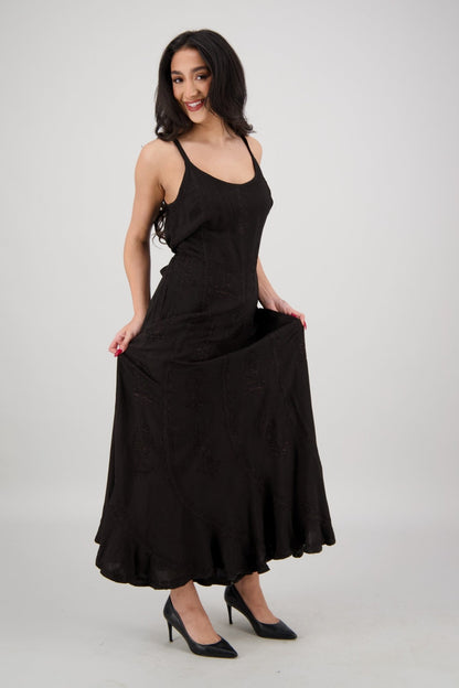 Tie - Back Acid Wash Maxi ADL - 25326 - Advance Apparels Inc