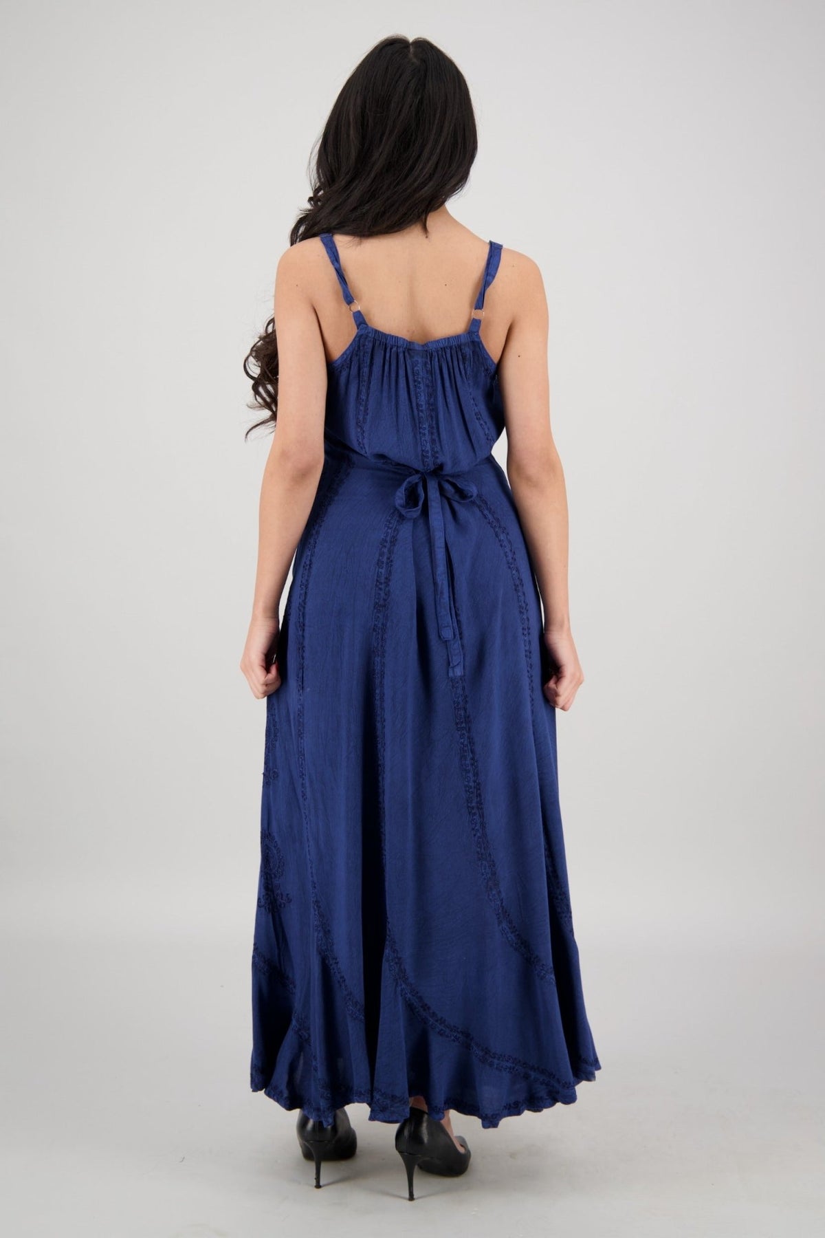 Tie - Back Acid Wash Maxi ADL - 25326 - Advance Apparels Inc
