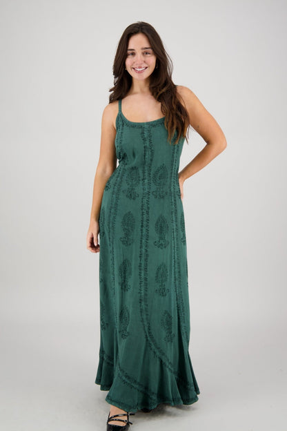 Tie - Back Acid Wash Maxi ADL - 25326 - Advance Apparels Inc