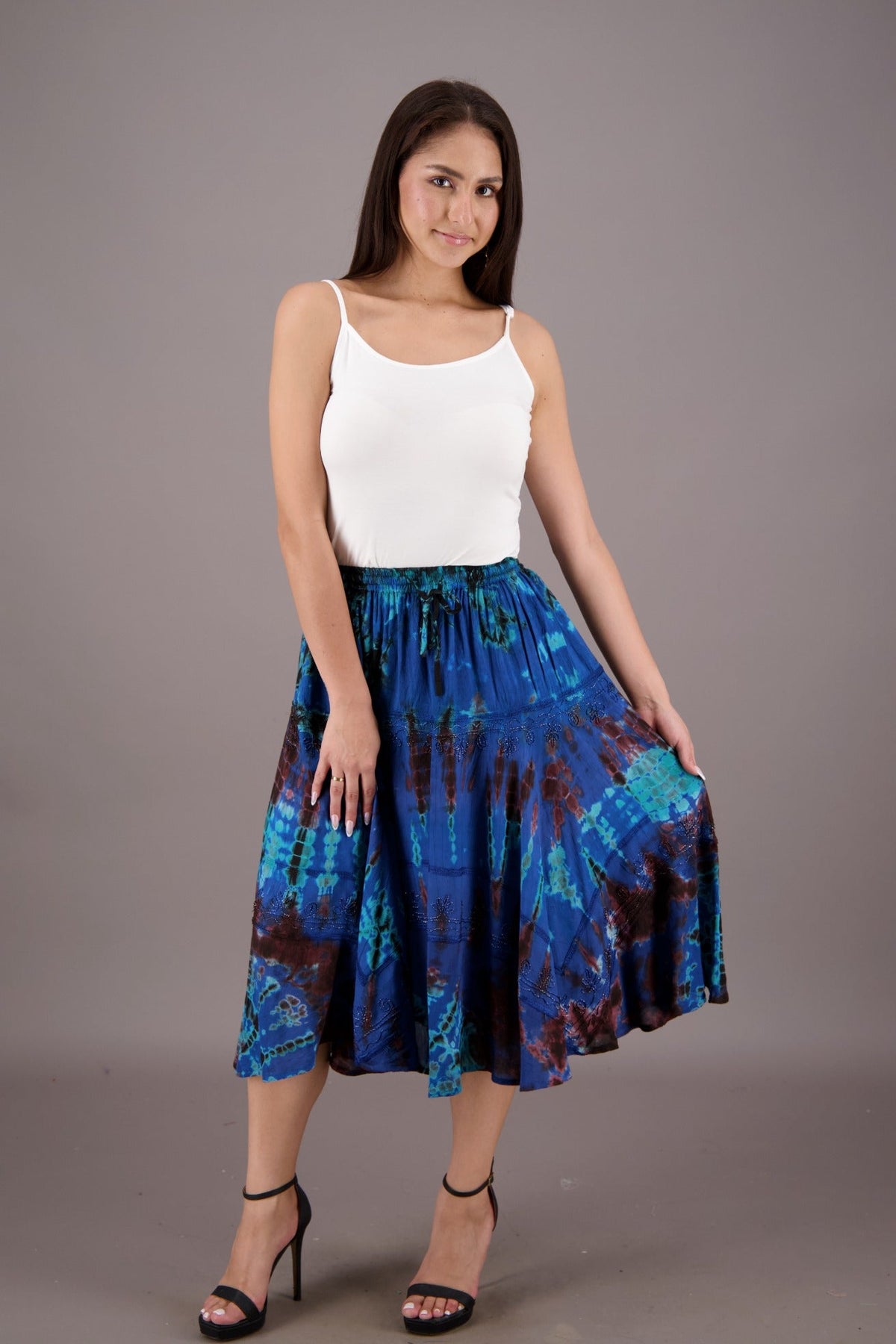 Tranquil Tides Mid - Length Skirt 18221 - Advance Apparels Inc