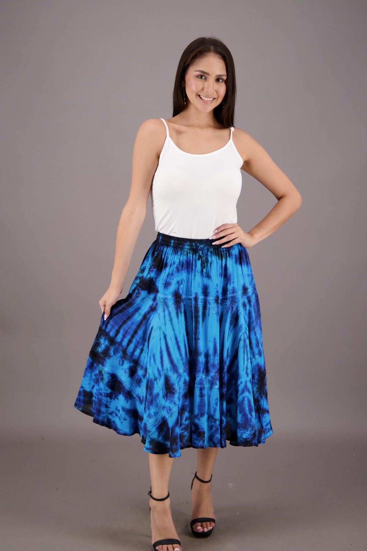 Tranquil Tides Mid - Length Skirt 18221 - Advance Apparels Inc