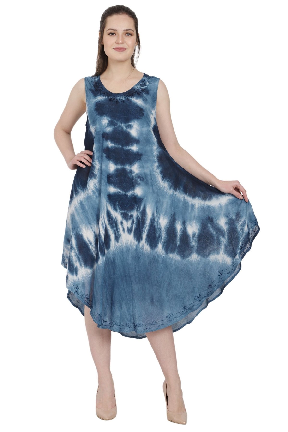Trifecta Tie Dye Beach Umbrella Dress UD48 - 2304 - Advance Apparels Inc