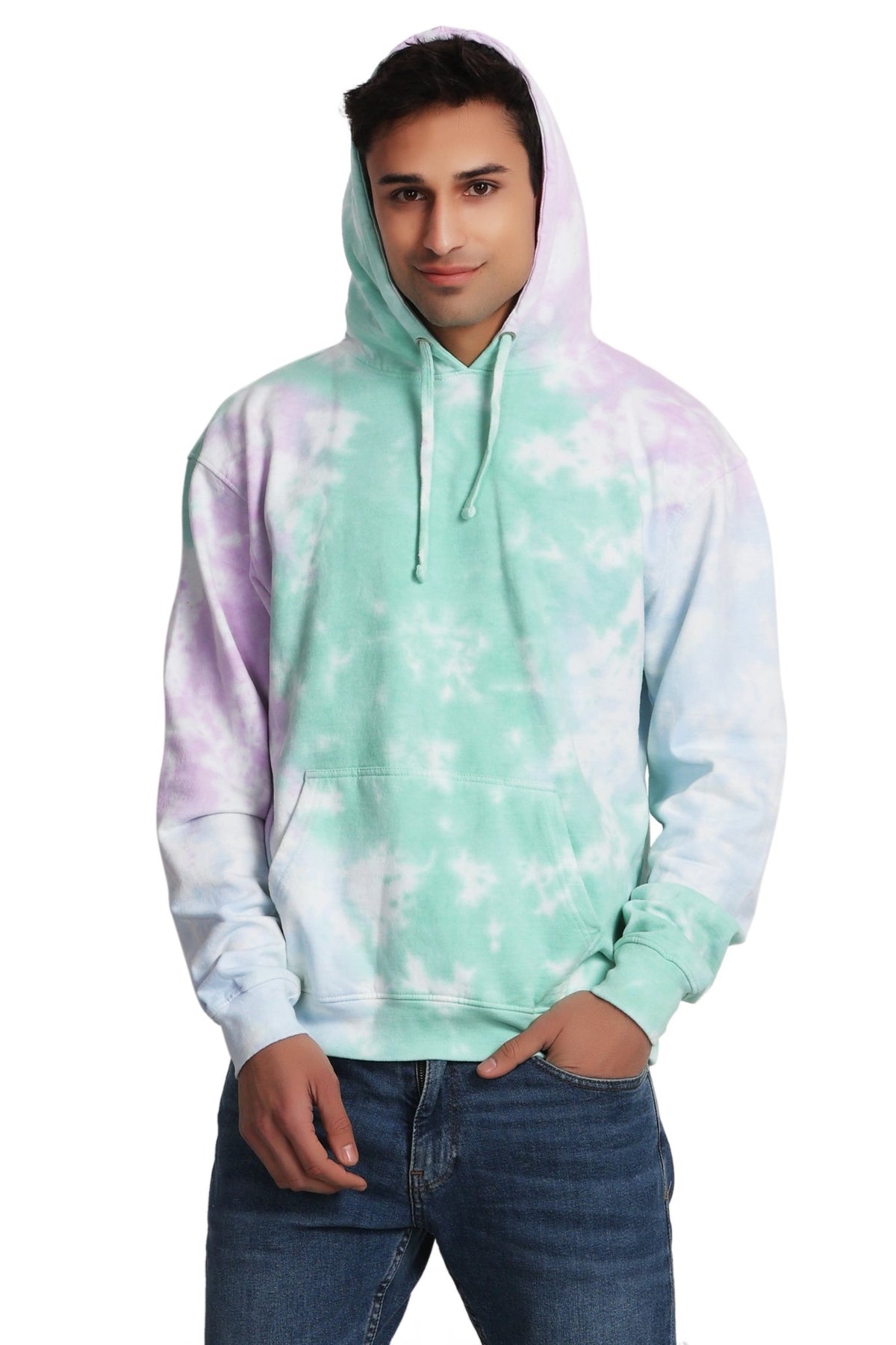 Unisex Tie Dye Pullover Hoodie Premium Cotton Blend Activewear H704 - Advance Apparels Inc