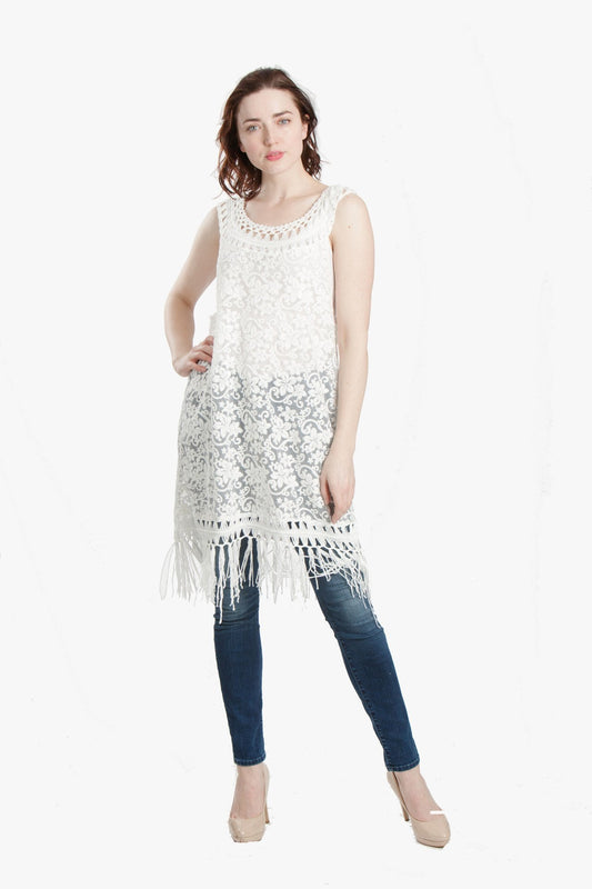 White Lace Cover - Up YD - 1038 - Advance Apparels Inc