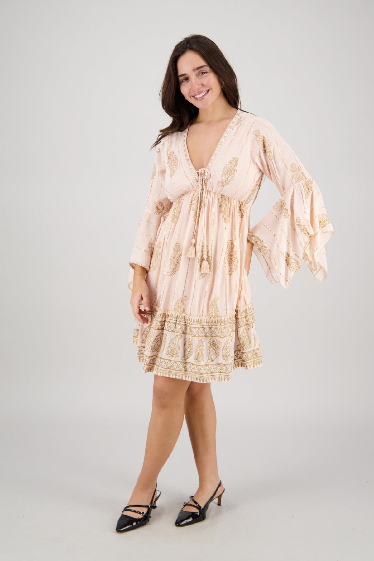 Zia Paisley Swing Dress 25154 - Advance Apparels Inc