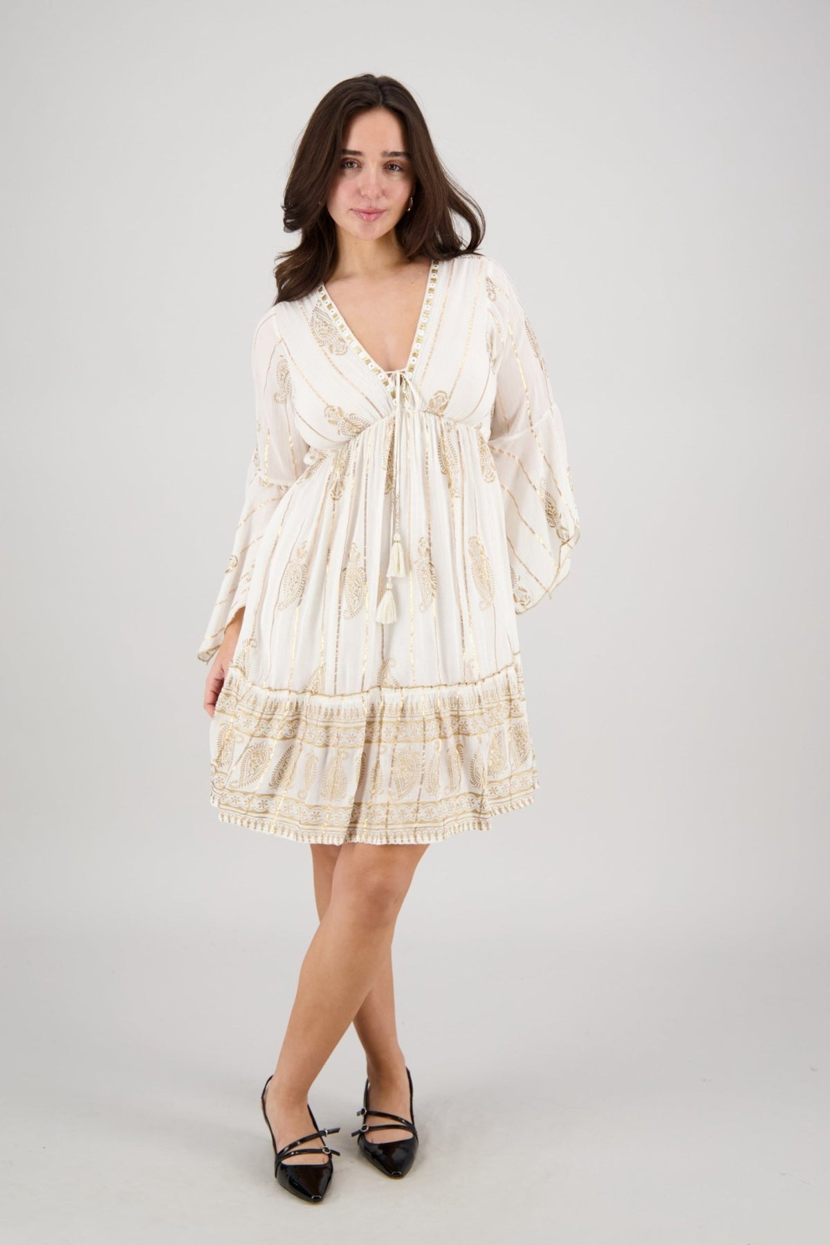 Zia Paisley Swing Dress 25154 - Advance Apparels Inc