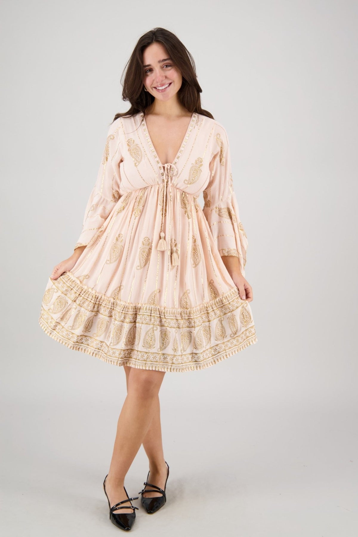 Zia Paisley Swing Dress 25154 - Advance Apparels Inc